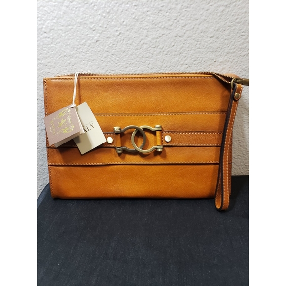 Pratesi Firenze Tan Handbag. Can be carried as clutch or wristlet. - Picture 2 of 9
